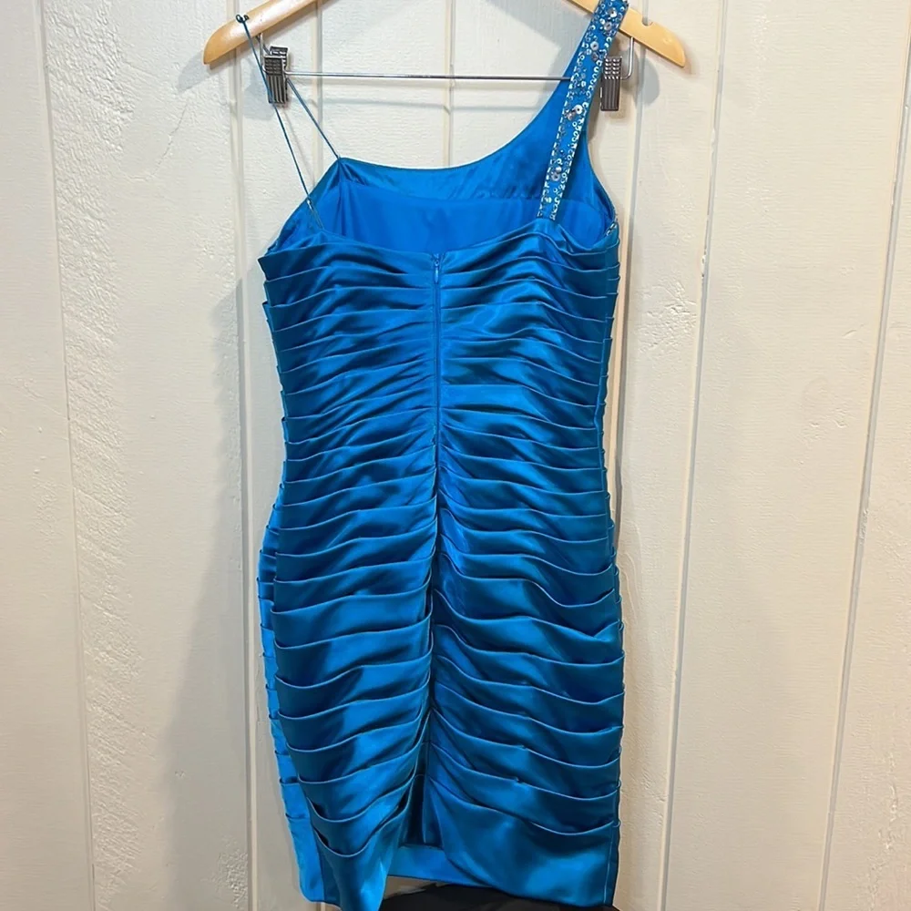 Adrianna Papell Sequin Dress Vivid Blue - Picture 5 of 8